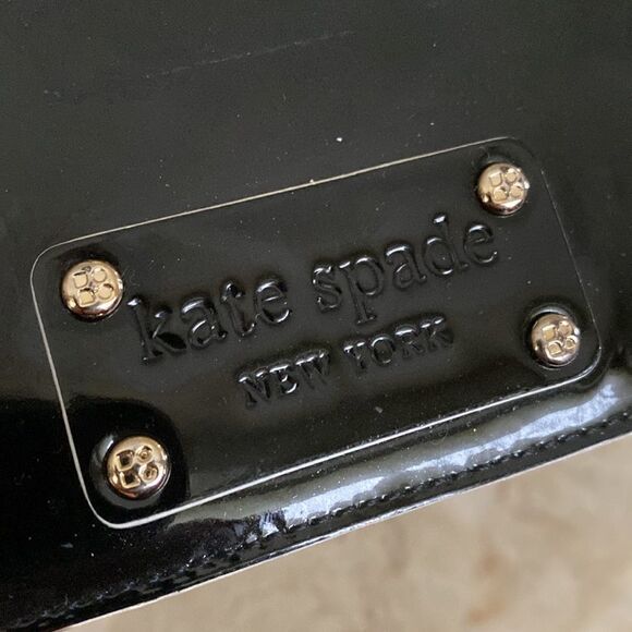 Kate Spade Black Patent BiFold Wallet - Picture 3 of 12